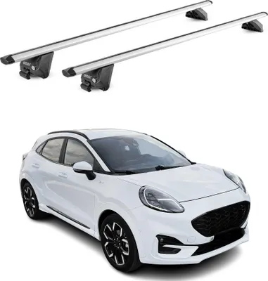 Image de Barres de toit transversales pour Ford Puma 2020-2025 Alu Gris Argenté 2Pcs ABE