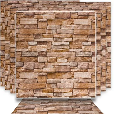 Produktbild von Dekorative 3D-Wandpaneele 70x77cm Braun
