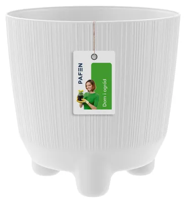 Imagen del producto de Macetas con patas RYFO, modelo N, 19,5 cm - Color: blanco
