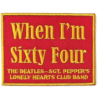 Produktbild von The Beatles When I'm Sixty Four Aufnäher zum Aufnähen 84 x 65 mm
