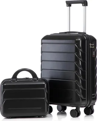 Immagine prodotto di Set di valigie, chiusura con combinazione numerica, esterno impermeabile, CQY-nero