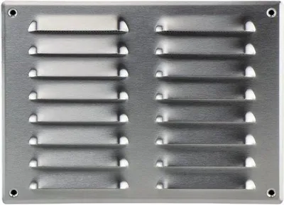 Productafbeelding van Ventilatierooster 260 x 190 mm - RVS - Met knaagdierbescherming - Geschikt voor binnen en buiten