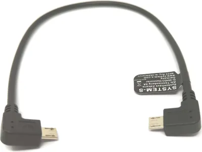 Produktbild von SYSTEM-S USB 2.0 Kabel 30 cm Micro B Stecker zu Stecker in Schwarz