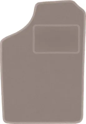 Produktbild von Fahrerfußmatte Velours beige passend für Volkswagen Polo II (1981-1992, Coupé, Fließheck, Limousine) – mit Befestigungen – passgenau