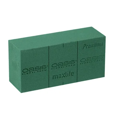 Produktbild von OASIS® PREMIUM Maxlife Ziegel - 10 Stück im Karton - 23x11x7,5 cm - Frischblumensteckschaum