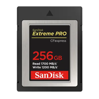Immagine prodotto di SanDisk Extreme Pro, 256 GB, CompactFlash (CF), 1700 MB/s, 1200 MB/s, Nero