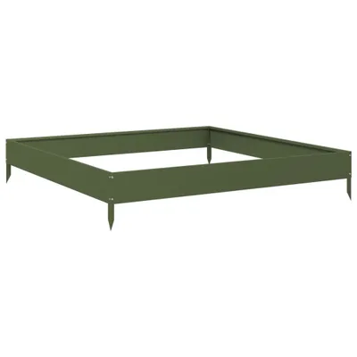 Produktbild von vidaXL Hochbeet Olivgrün 100x100x18,5 cm Stahl