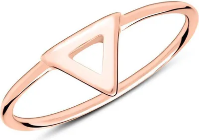 Produktbild von lanii Ring Dreieck aus rosévergoldetem 925er Silber