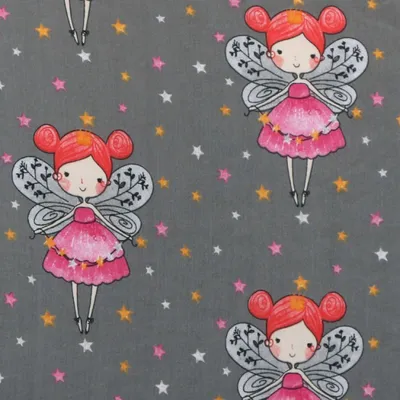 Produktbild von Stoff - Baumwolle - Breite 160 cm - Weiß,Rosa,Grau
