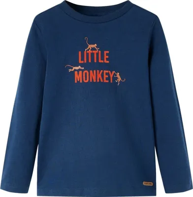 Produktbild von Kinder-Langarmshirt Marineblau 104