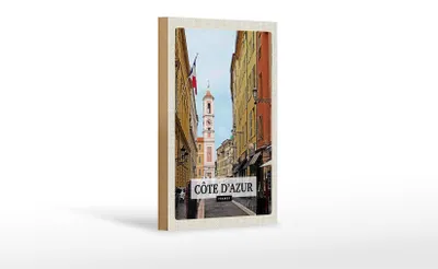 Produktbild von Holzschild Reise 12x18 cm Côte d'Azur France Reiseziel Geschenk