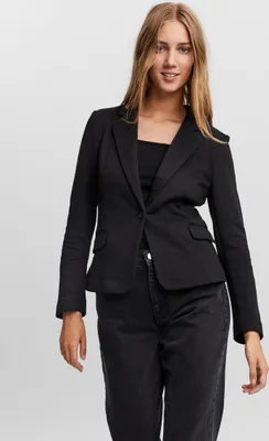 Produktbild von Vero Moda Damen Blazer VMJulia LS Jacke 10154123, Farbe:Schwarz, Größe:42