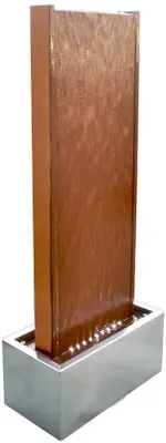 Zdjęcie produktu dla Fontanna wodna z oświetleniem LED - stal Corten - wysokość 97 cm