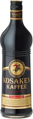 A bottle of Kosaken Kaffee liqueur.