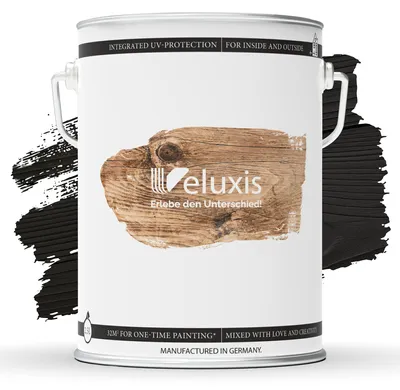 Produktbild von Holzlasur für Innen & Außen – Holzschutzlasur Anthrazit 2,5L I Seidenglänzend, Lösemittelfrei, UV-stabil & Wetterfest I Germany – Veluxis®