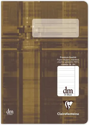 Produktbild von Clairefontaine Schulheft Premium DIN A5 Lineatur 11 / dm 16 Blatt