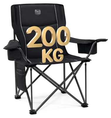 Produktbild von Campingstuhl Klappstuhl Faltstuhl - 200 kg belastbar - Gepolstert - Mit Kühltasche - 2er Set