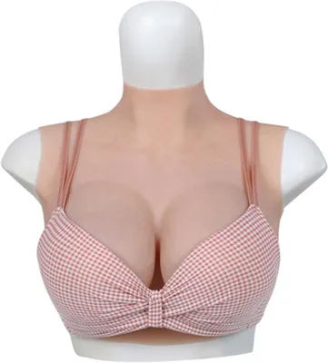 Productafbeelding van Siliconen Borstplaat - Borstvormen Imitatie - Cosplay en Transformatie - Realistische Huidtextuur - B-H Cup - Natuurlijk Huidkleurig