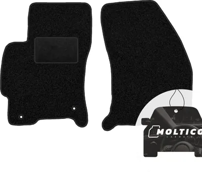 Produktbild von moto-MOLTICO Vorne Fußmatten Auto Velours Autoteppiche Schwarz Automatten Set 2-teilig passend für Ford Mondeo III 2000-2007
