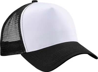 Immagine prodotto di Berretto da baseball trucker Beechfield da uomo con inserti in rete (2 pezzi/confezione) RW6695 (taglia unica) (nero/bianco)