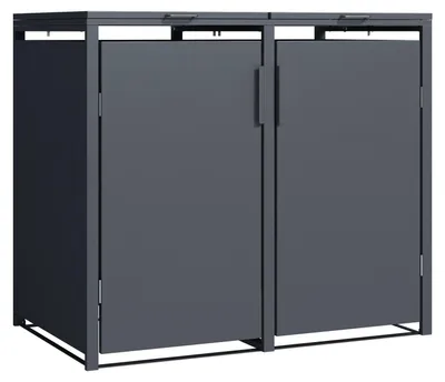 Produktbild von Mülltonnenbox 60 x 102 x 62 cm Metall Anthrazit