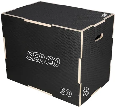Zdjęcie produktu dla Drewniana skrzynia plyometryczna Sedco BLACKWOOD PLYOBOX 40/50/60 cm
