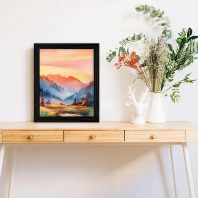 Produktbild von MG Design Schwarz Bilderrahmen 20 x 25 cm - Aus echtem Holz mit Acrylglas, zum Aufhängen & Aufstellen, für Fotos, Poster & Puzzle