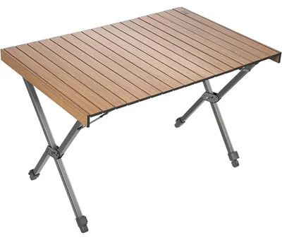Produktbild von Campingtisch Klappbar Höhenverstellbar 108x71cm Aluminium Braun mit Tasche