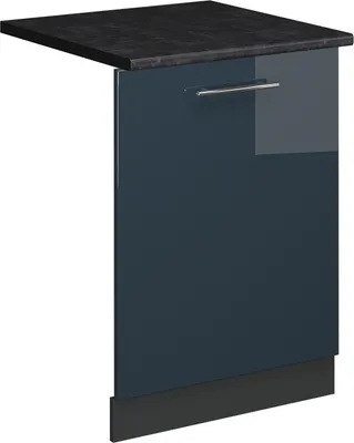 Produktbild von Geschirrspülblende Vicco Fame-Line Dunkelblau Hochglanz 60 cm , AP Anthrazit, Model 54815
