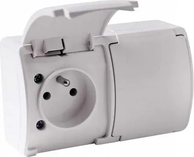 Produktbild von VG-2 Koala Doppelsteckdose mit IP44 NT weiß