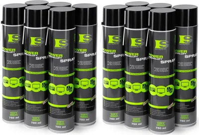 Produktbild von Spraytive 12 x 750ml Power Druckluftspray - Druckluftreiniger, Luftdruckspray, Reinigungsspray