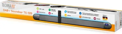 Produktbild von Technaxx TX-139 Soundbar Black Silver 40W Bluetooth 5.0 Rádio DAB+ FM USB HDMI