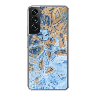 Produktbild von MuchoWow® Handyhülle Schutzhülle Hülle für Samsung Galaxy S22 Plus Marmor - Farbe - Gold - Blau Silikon Softcase Handy Hülle - Schutzabdeckung