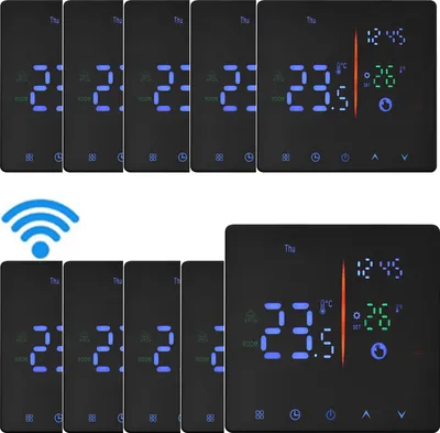 Produktbild von 10x Digital WiFi Thermostat Raumthermostat fuer 3A Warmwasserbereitung Fussbodenheizung, 2 Modus, NTC-Induktion, LCD programmierbares Raumthermostat