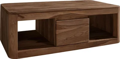 Produktbild von MASSIVMOEBEL24.DE Couchtisch Sheesham 118x65x40 smoked cherry gebeizt TORONTO #152