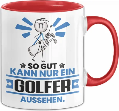 Produktbild von Golfer Geschenk Tasse So Gut Kann Nur Ein Golfer Aussehen Geschenkidee Kaffee-Becher (Rot)