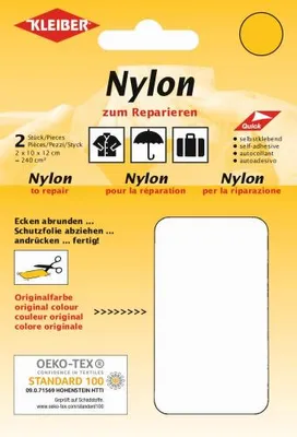 Produktbild von KLEIBER Nylon-Flicken selbstklebend weiß 100 x 120 mm zuschneidbar 2 Stück