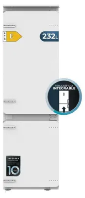 Image de Cecotec Réfrigérateur Combiné Intégrable Total No Frost de 232L Bolero CoolMarket Combi BI-S MC 232 E. 177cm de Hauteur