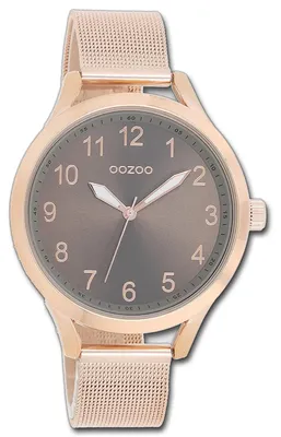 Productafbeelding van Oozoo dameshorloge, roodgouden metalen band, quartz uurwerk, analoog, modelnummer D3UOC9117A