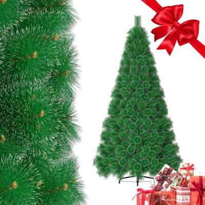 Zdjęcie produktu dla ROSEJANE, sztuczne drzewko świąteczne z białym obramowaniem, wysokość 240 cm, igły o szerokości 10 cm, 420 końcówek gałęzi