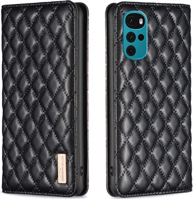 Produktbild von Moto G22 Hülle, Elegant Bookstyle Flip Leder Kartenfächer Schutzhülle mit Ständer für Motorola Moto G22 Schwarz