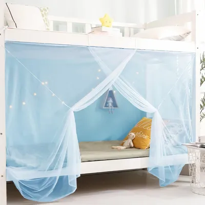Imagen del producto de Cortinas de dosel para cama en esquina para decoración de dormitorio