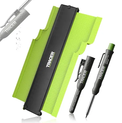 Produktbild von TRACER ACG2 Konturenlehre 250mm mit Tieflochmarker Bleistift – Präzises Markierw