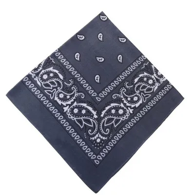 Immagine prodotto di Go Go Gadget – 100% cotone – Bandana – Fazzoletto da taschino in stile contadino – 55 x 55 cm – Grigio