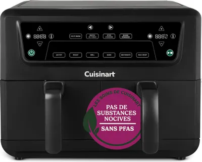 CUISINART Airfryer AFD10OBLE - 10,4 l Fassungsvermögen - Doppeltank - Schwarz - 2400 W