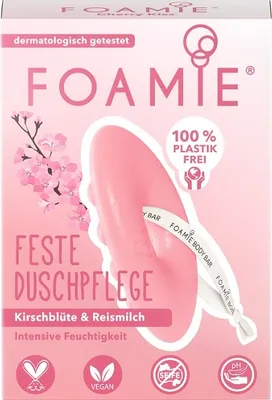 Produktbild von Foamie Festes Duschgel Kirschblüte & Reismilch, 80 g