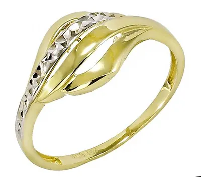 Produktbild von Goldring Glare975, 14-karätiges Gelb- und Weißgold, Ringgröße 65, Breite 1,7 mm, Oberseite 11,2 mm, hypoallergen