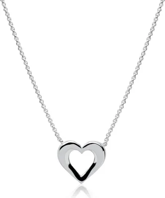 Produktbild von Unique Damen Halskette aus rhodiniertem 925er Sterlingsilber mit Herzdesign