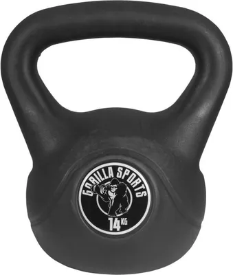 Obrázek produktu pro Gorilla Sports kettlebell činka, plast, černá, 14 kg