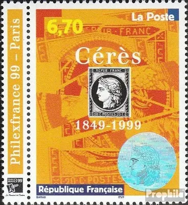 Produktbild von Briefmarken Frankreich 1999 Mi 3400Zf mit Zierfeld (kompl.Ausg.) postfrisch Briefmarkenausstellung